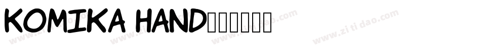 Komika Hand字体转换